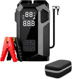 4'ü 1 Arada Taşınabilir Araç Akü Takviye Cihazı (Jump Starter) ve Dijital Hava Kompresörü - 12V Diesel Universal + el fenerli Müslüm