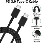 ( 5 adet ) 25w süper hızlı typec çıkışlı başlık adaptör ve typec to typec 1m kablo şarj set HİMO