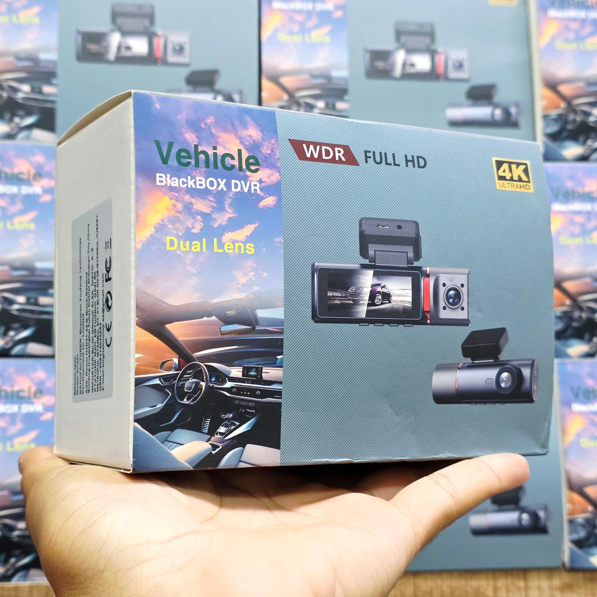 4K Ultra HD Vehicle BlackBOX DVR Dual Lens Araç İçi Kamera - WDR Gece Görüşlü Çift Kameralı Yol Kayıt Cihazı Müslüm