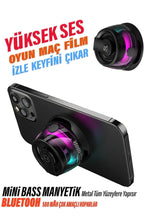 Magnetik mini hoparlör telefon arkasına yapışan wireless speaker d39 TORİMA