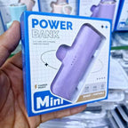 5,000 mah mini led göstergeli typec ve lightning powerbank MİLANO