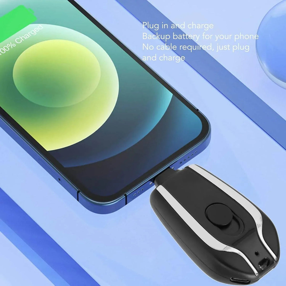 Typec çıkışlı 1,500 mah anahtarlığa takılan acil mini powerbank MİLANO