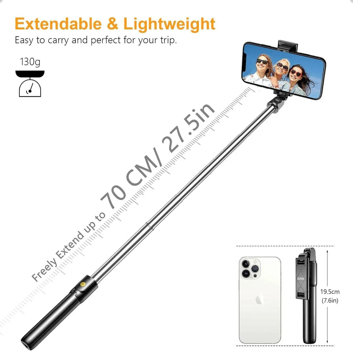 ( 5 adet ) Tripod selfe çubuğu stick bluetooth kumandanlı uzanabilir POLYGOLD