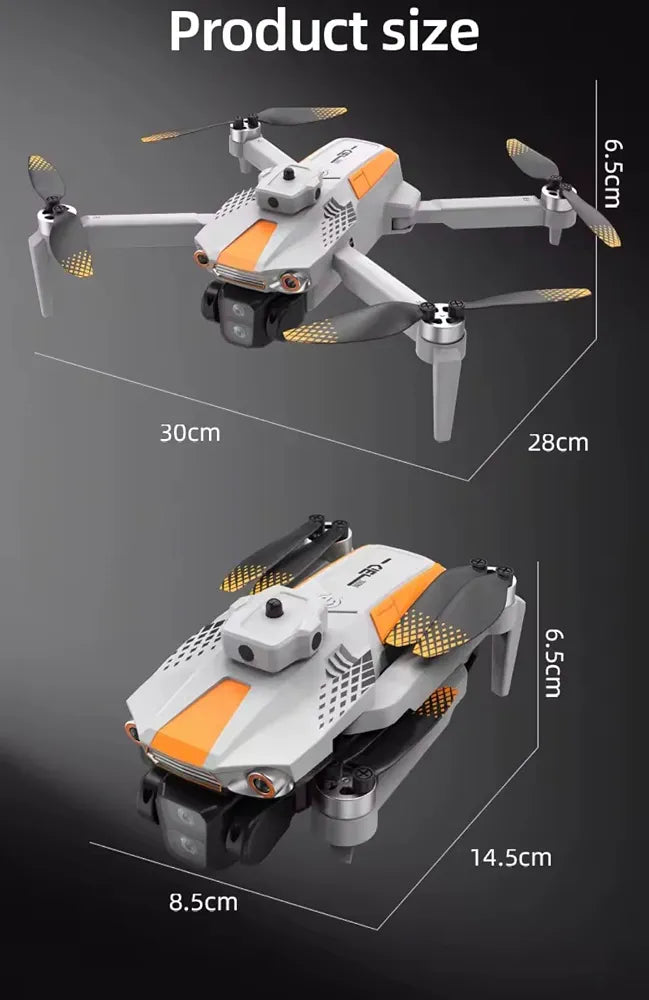 R06 Akıllı Çarpışma Engelleme Özellikli Katlanabilir Drone - Geniş Ekran Kumandalı, HD Çift Kameralı WiFi FPV Harvox