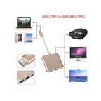 Type-c - hdmı üçü bir arada 4k adaptör kablosu – type-c'den hdmı ve usb'ye dönüştürücü ROMM