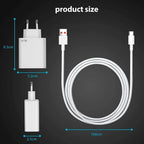 67w saniyeli turbo destekli usb çıkışlı başlık ve usb typec şarj seti - TechnioTR