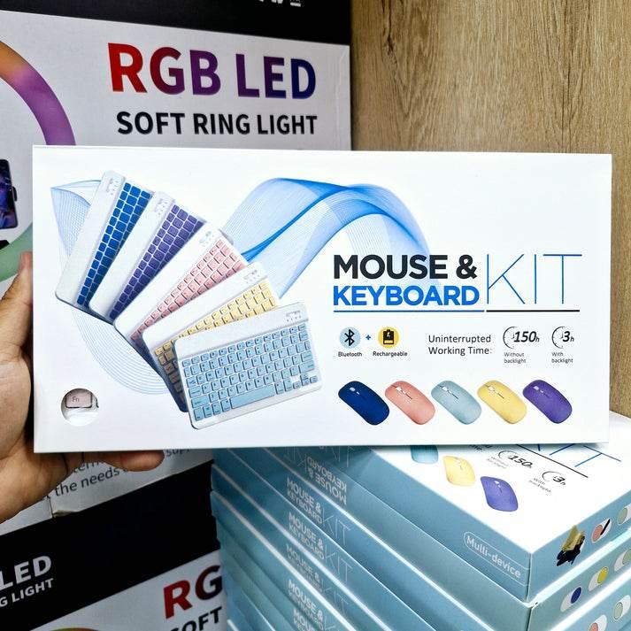 Kablosuz mouse & klavye seti şarj edilebilir bluetoothlu taşınabilir mouse & keyboard kit İnter
