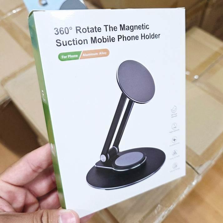 360 derece döner ayarlanabilir katlanabilir metal masa üstü mıgnatıslı telefon tablet tutucu AYSAN