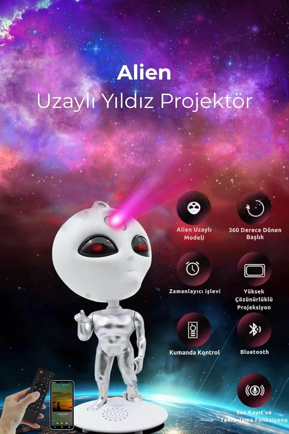 MXS-008 FM UZAYLI ASTRONOT LED GLAXY PROJEKTÖR LEERFEİ