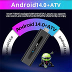 TV98 ATV Stick Mini TV Stick Android 14 H618 Dört Çekirdekli Cortex A53 Desteği 8K Video 2,4G 5G WiFi BT5,0 Sesli Uzaktan Kumanda Akıllı TV Kutusu (2+16GB) TELETEK