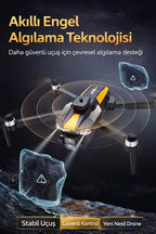 R06 Akıllı Çarpışma Engelleme Özellikli Katlanabilir Drone - Geniş Ekran Kumandalı, HD Çift Kameralı WiFi FPV Harvox