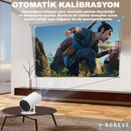 Hy300 akıllı full hd mini projektör – android 11, çift wifi6, bt5,0 ile ev sineması deneyimi TELETEK