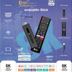 TV98 ATV Stick Mini TV Stick Android 14 H618 Dört Çekirdekli Cortex A53 Desteği 8K Video 2,4G 5G WiFi BT5,0 Sesli Uzaktan Kumanda Akıllı TV Kutusu (2+16GB) TELETEK