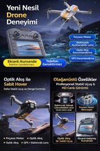 R06 Akıllı Çarpışma Engelleme Özellikli Katlanabilir Drone - Geniş Ekran Kumandalı, HD Çift Kameralı WiFi FPV Harvox