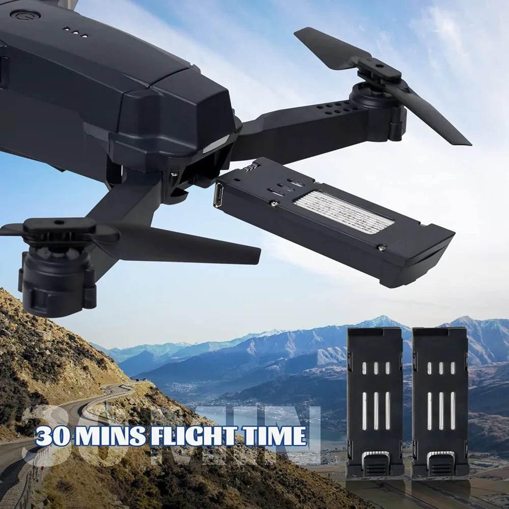 E58 4k Hd Kamerali Fly More Combo Drone Otomatik Kalkis Inis Sabit Durma ozellikli telefon yerleştirilebilir kumandalı İCON