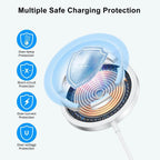Magsafe kablosuz 15w hızlı wireless manyetik 1m typec şarj aygıtı MABTECH
