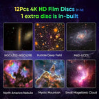 Yıldızlı Gökyüzü Galaksi Projektörü, Film Şeridi Filmi ile LED Işık Gösterisi, 360° Dönüş, 3 Düğmeli Kontrol, USB Güç Kaynaklı, Ev ve Parti Kullanımı, Yatak Odası, Oyun Odası, Tavan Dekorasyonu için WEARFİT