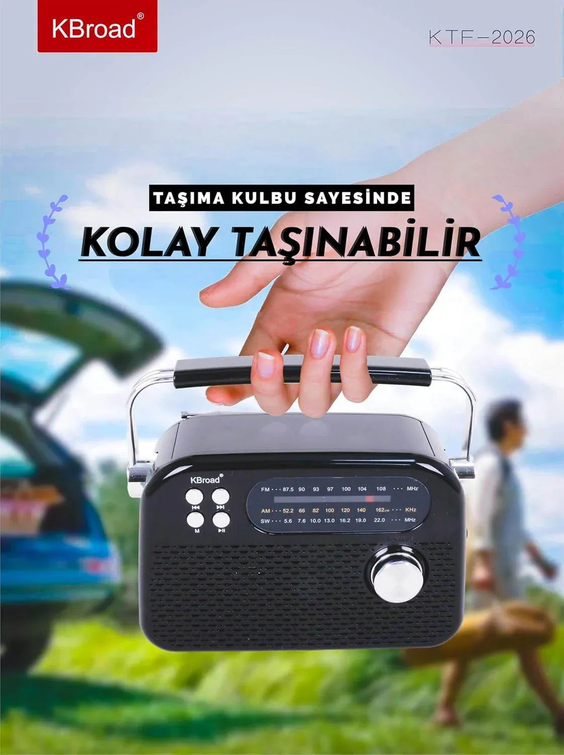 KTF-2026 nostaljı radiolu sm usb sd hafıza destekli bluetooth hoparlör KBROAD