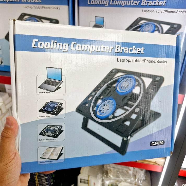Çift fanlı katlanabilir yüksekliği ayarlanabilir laptop soğutma standı cj070 TEKNOİST