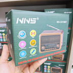 Nns ns-3315bt nostaljik tws tf/am/fm/radyo/usb destekli 18650 mah bluetooth hoparlör CARBON