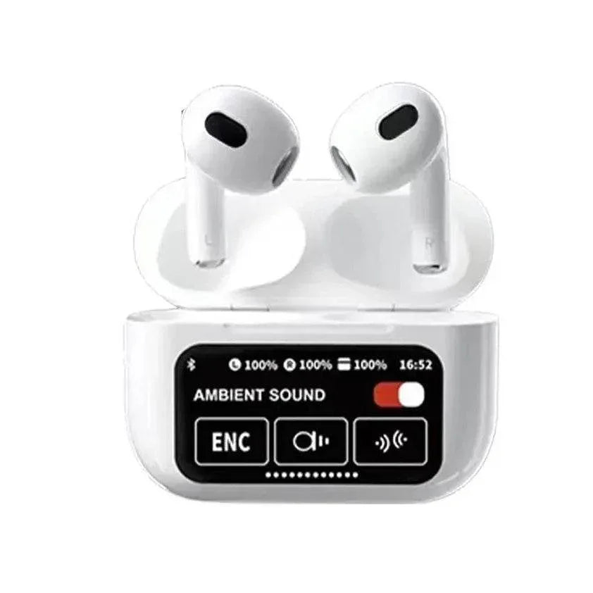Ekranlı Air 3,nesil ANC ENC modlu mikrofonlu dokunmatik kulak içi bluetooth kulaklık t12