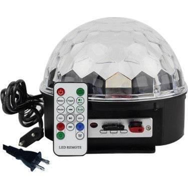 Disco topu kumandalı ışık (mp3 led magic ball) usb sd kart hafıza destekli bluetooth hoperlör LEERFEİ