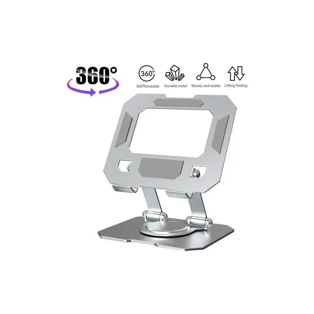 Foldable metal tablet stand | 360° döner, katlanabilir ayarlanabilir tutucu | tüm tablet modelleri ile uyumlu TEKNOİST