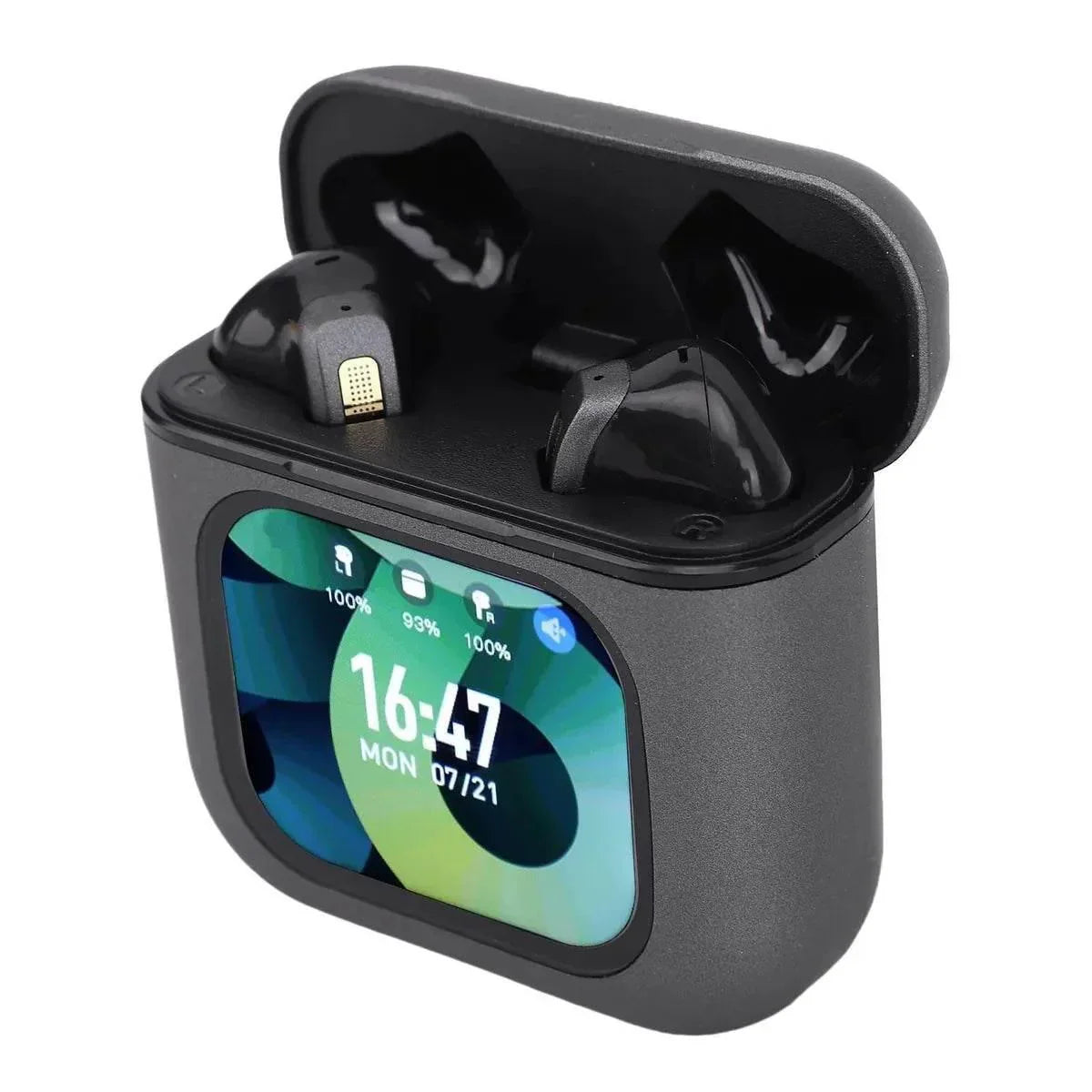 K1 dokunmatik amoled ekranlı ANC ENC kulak içi mikrofonlu 5,3v bluetooth kulaklık TELETEK