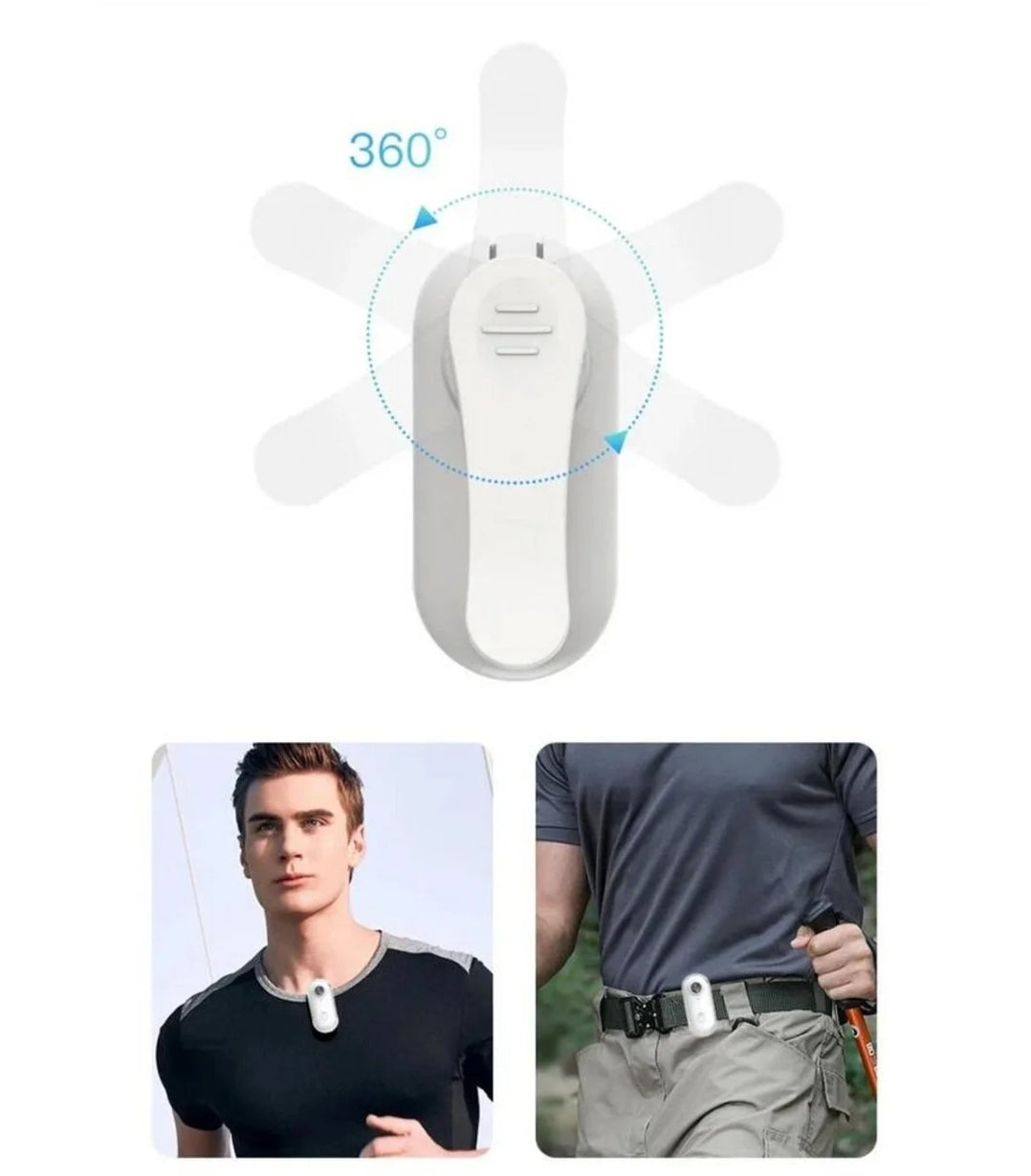 Mini WiFi Giyilebilir Aksiyon Kamerası - 1080P Full HD Manyetik Vlog ve Spor Kamerası (360° Klipsli) LENSUN