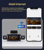 4 Kameralı 360° Döngüsel Kayıt Full HD 1080p Araç İçi Kamera - WiFi Cam, park modlu, Gece Görüşlü WDR Teknolojisi ve Yol Kayıt Cihazı Müslüm