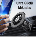 MagSafe Uyumlu Manyetik Araç İçi Havalandırma Telefon Tutucu - 360° Dönebilen Jant Tasarımlı Güçlü Mıknatıslı Oto Telefon Tutacağı Hasırcılar