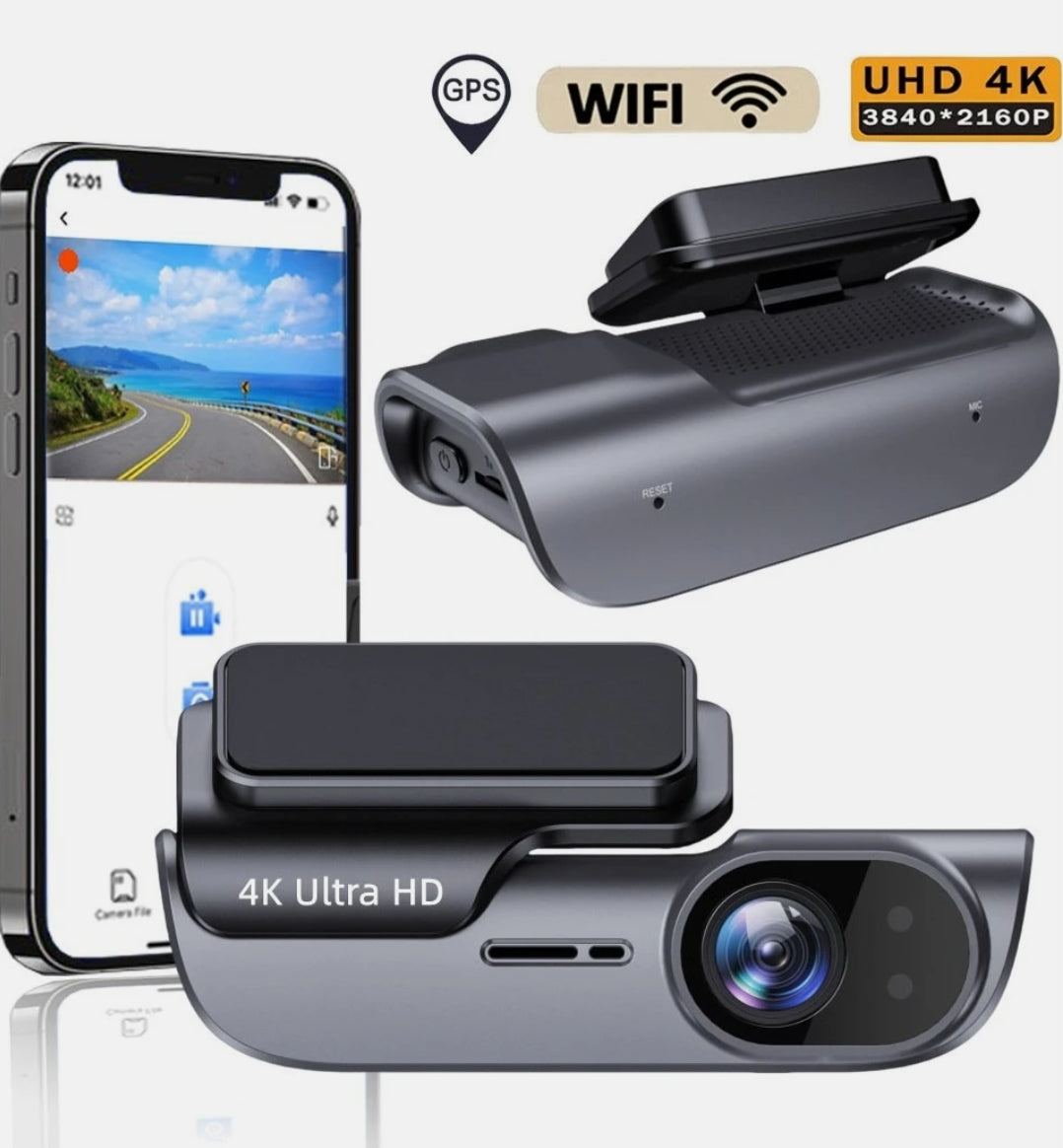 4K Ultra HD Akıllı Araç İçi Kamera - Wi-Fi Bağlantılı, 24 Saat Park Monitörlü, Gece Görüşlü ve Döngüsel Kayıt Özellikli Sürüş Kayıt Cihazı (Dash Cam) KolayMagza KM Technology - Toptan Telefon Aksesuarları