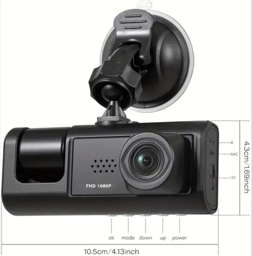 Black Box Traffic Recorder Full HD 1080P Wi-Fi Destekli 3 Kameralı Akıllı Sürüş Kayıt Cihazı ve Araç İçi Kamera Seti POLYGOLD