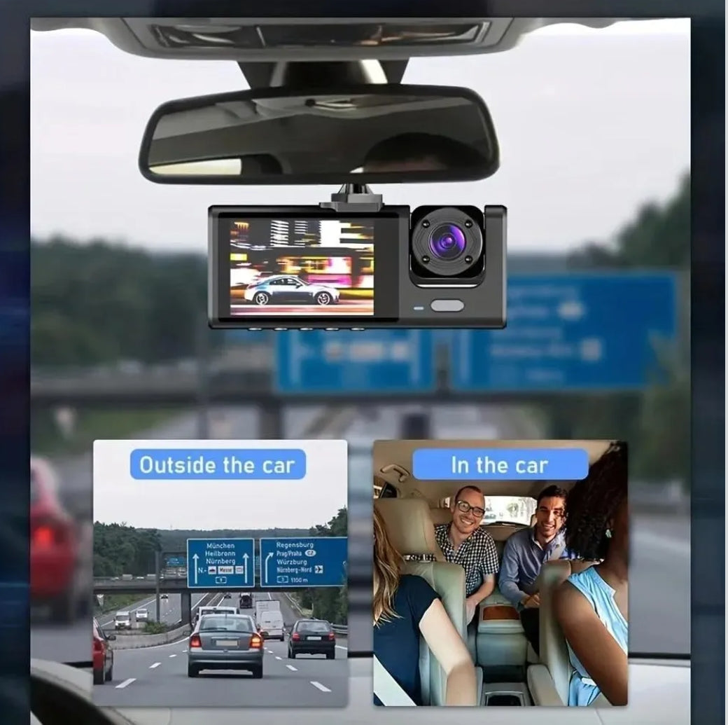 Black Box Traffic Recorder Full HD 1080P Wi-Fi Destekli 3 Kameralı Akıllı Sürüş Kayıt Cihazı ve Araç İçi Kamera Seti POLYGOLD