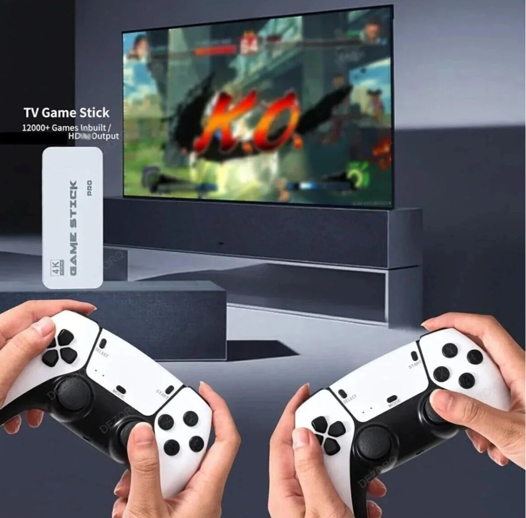 SJGAM M15 Plus 4K Ultra HD Wireless Retro Oyun Konsolu - 20.000+ Oyunlu Çift Kablosuz Kollu Game Stick Atari TÜMCELL