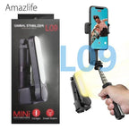 L09 mini gimbal tripod | ışıklı, sabitleyici, kumandalı, ayarlanabilir ayaklı, taşınabilir telefon tutucu TORİMA
