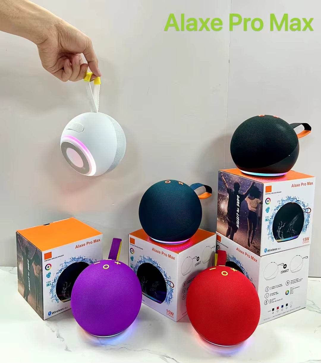Alexa pro max ev masaüstü kablosuz taşınabilir LED rgb ışıklı 10 metre menzilli suya dayanıklı 12 saat pil ömürlü şarj edilebilir 15W 5,1v bluetooth hoparlör FOREFO