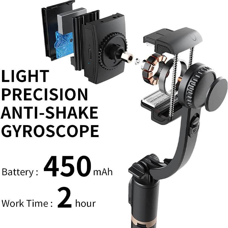 Q08 3‑in‑1 gimbal selfie sopa | bluetooth’lu 360° döner tripodlu telefon sabitleyici TEKNOİST