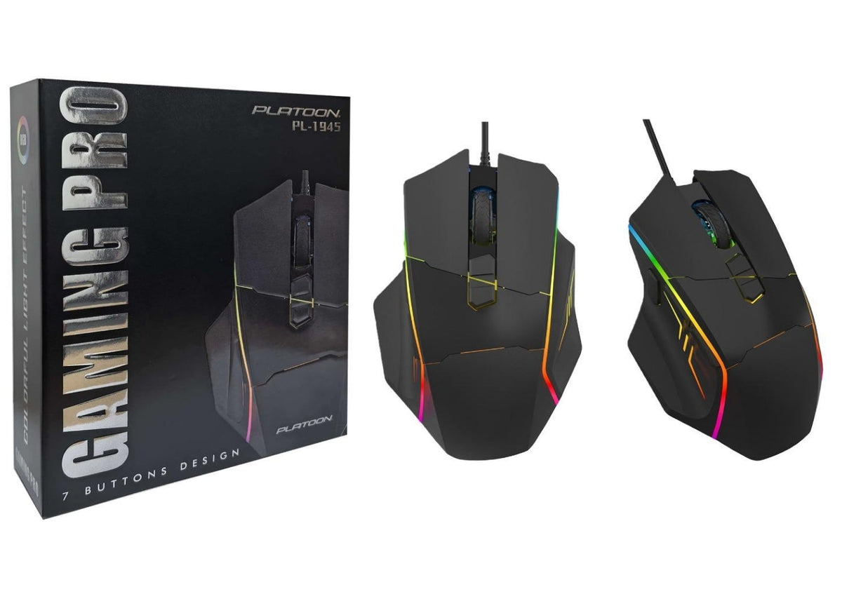 PL-1945 Gaming Pro RGB Işıklı 7 Tuşlu Kablolu Oyuncu Mouse Platoon