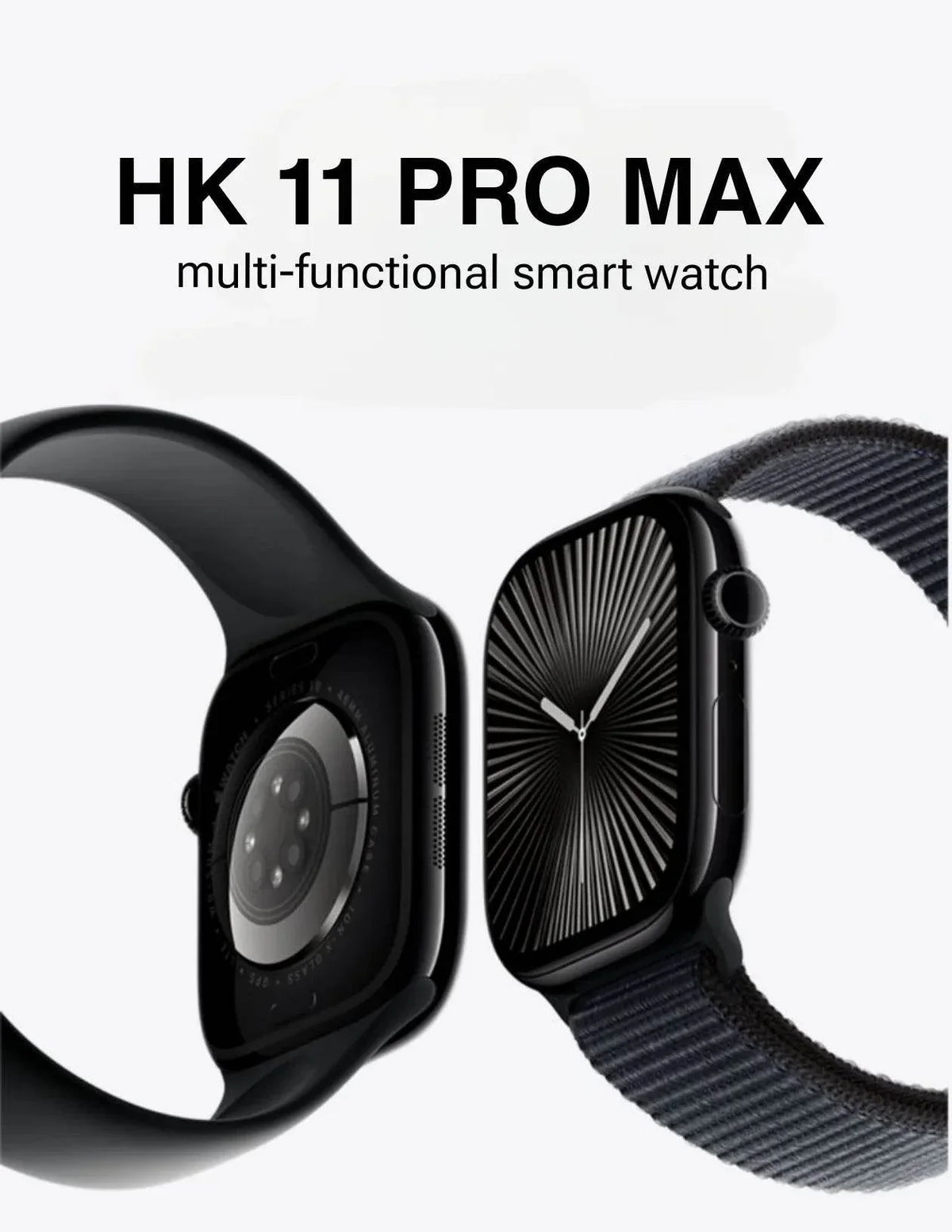 Hk11 pro max amoled ekranlı 45mm çift kordonlu ios android uyumlu akıllı saat WEARFİT