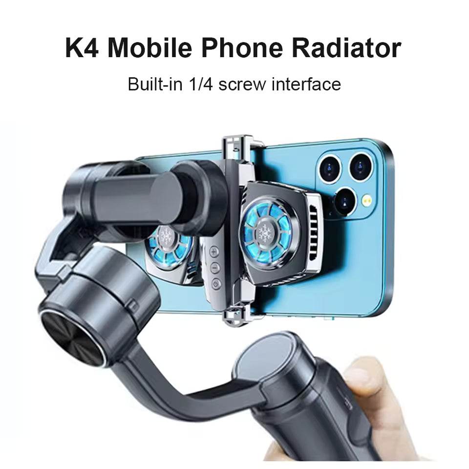 K4a çift fanlı telefon soğutucu | mobile live radyatör | yüksek hızlı soğutma, sessiz fan, oyun ve yayınlar için TEKNOİST