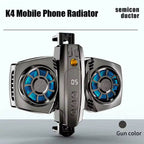 K4a çift fanlı telefon soğutucu | mobile live radyatör | yüksek hızlı soğutma, sessiz fan, oyun ve yayınlar için TEKNOİST