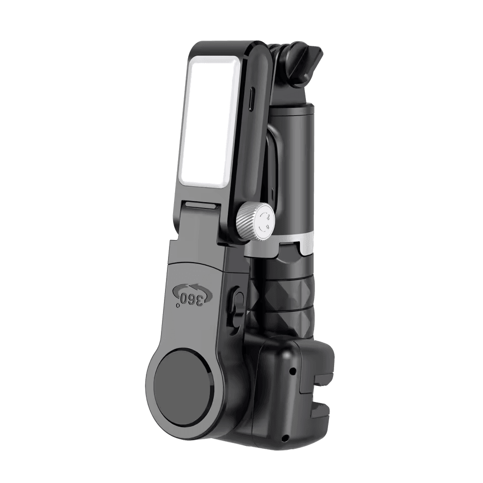Q18 akıllı 360° döner gimbal tripod | ışıklı, kumandalı, katlanabilir, elde taşınabilir telefon sabitleyici stand