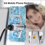 K4a çift fanlı telefon soğutucu | mobile live radyatör | yüksek hızlı soğutma, sessiz fan, oyun ve yayınlar için TEKNOİST