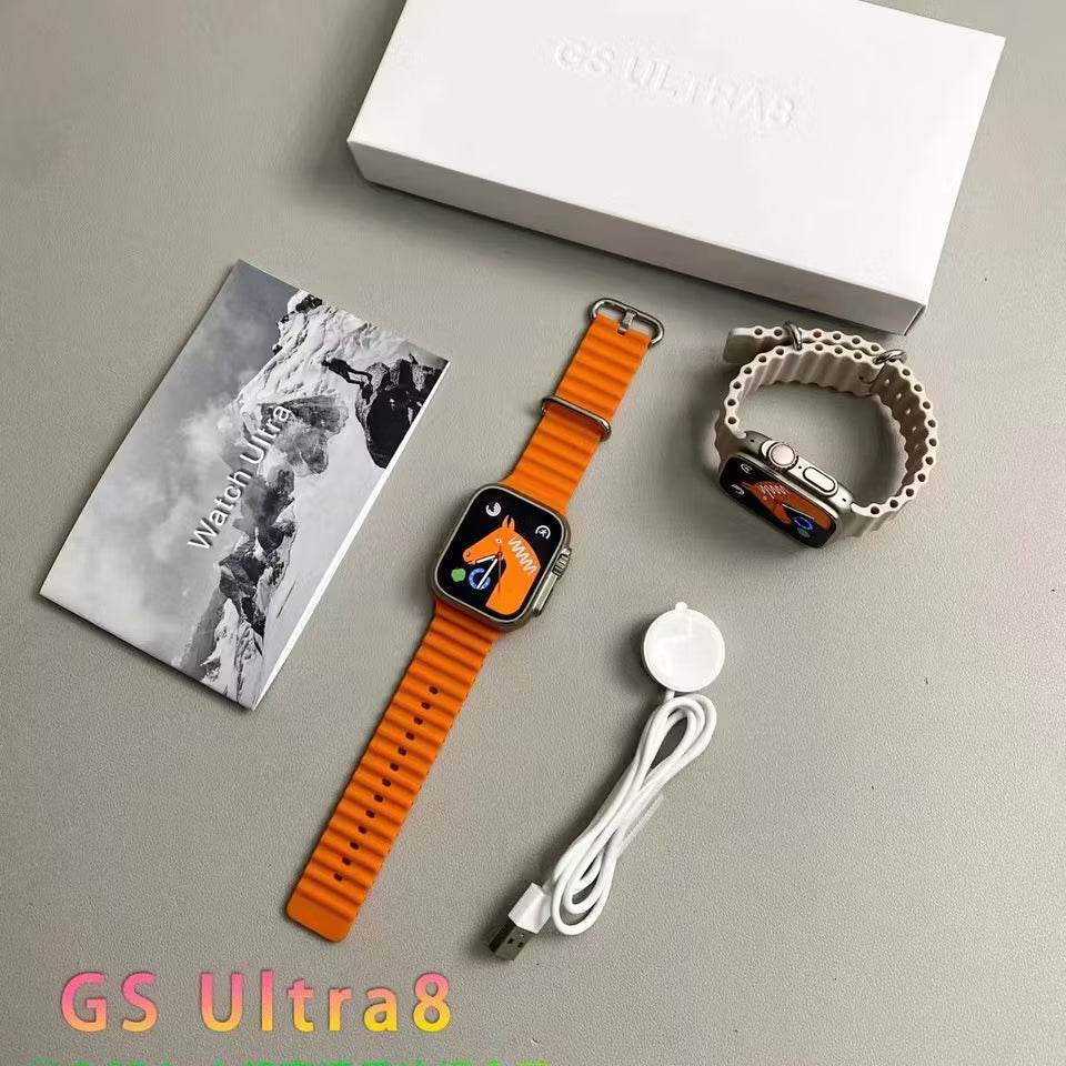 Gs ultra8 49mm 2,02inç çift kilitli kordonlu ios android uyumlu akıllı saat WEARFİT
