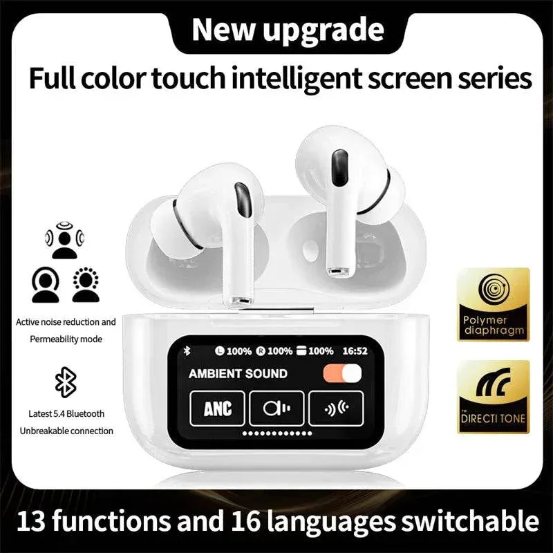 A9/A12 pro ekranlı anc/enc modlu dokunmatik kulak içi bluetooth kulaklık - TechnioTR