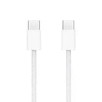 Kutusuz typeC to typeC hasır örgülü hızlı şarj destekli 1 metre şarj kablo iphone 16 pro max uyumlu