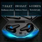 K55 kulak içi oyuncu led ışıklı mikrofonlu dokunmatik 5,0v gecikmesiz bluetooth kulaklık TEKNOİST