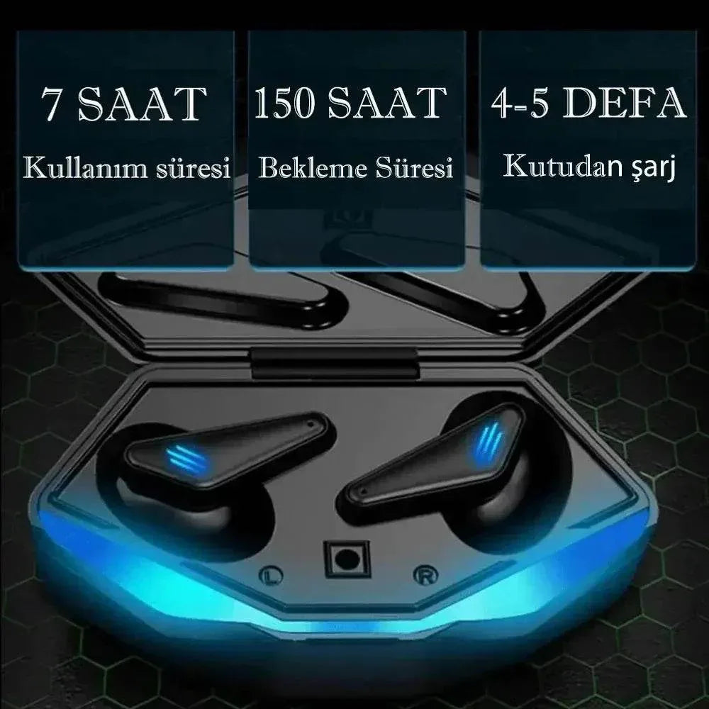 K55 kulak içi oyuncu led ışıklı mikrofonlu dokunmatik 5,0v gecikmesiz bluetooth kulaklık TEKNOİST