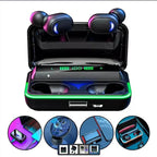 E10 mipods rgb ışıklı kulak içi led göstergeli 1000 mah powerbank özellikli bluetooth kulaklık LEERFEİ